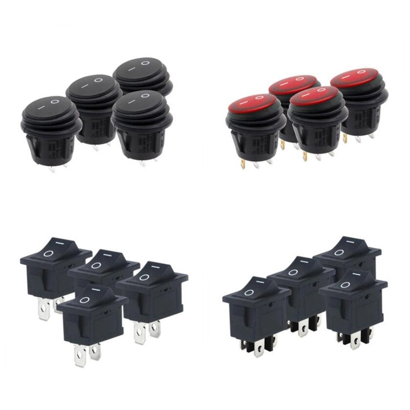 Small Mini Round / Square Head Switch 2 Pin /3 Pin Rocker Switch