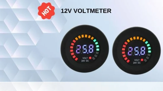 À prova dwaterproof água 12v dc voltímetro cor led display digital com painel tenda volt medidor de tensão medidor escala medidor bateria tester